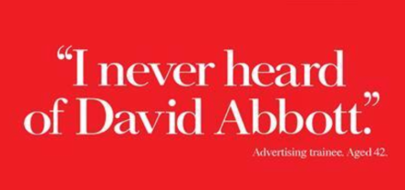The Economist ad reworked as tribute to David Abbott